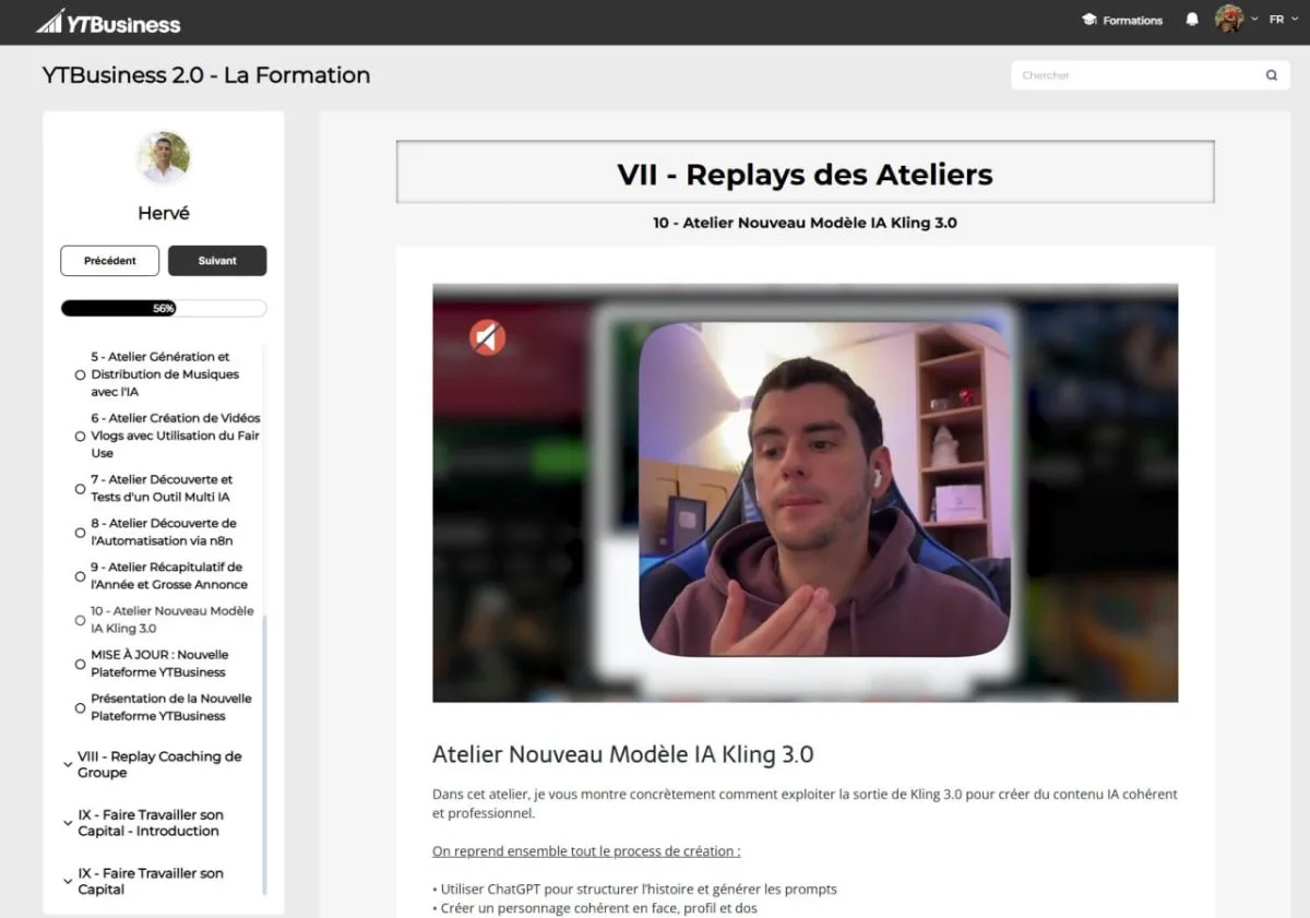 Replay d'un atelier YTBusiness consacré à la création de vidéos assistée par IA